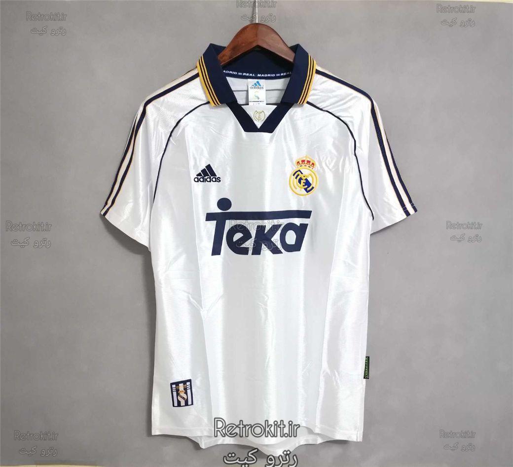 لباس-کلاسیک-رئال-مادرید-۱۹۹۸-۲۰۰۰-کیت-اول-8t لباس کلاسیک رئال مادرید 1999-2000 (اول) - Image 1
