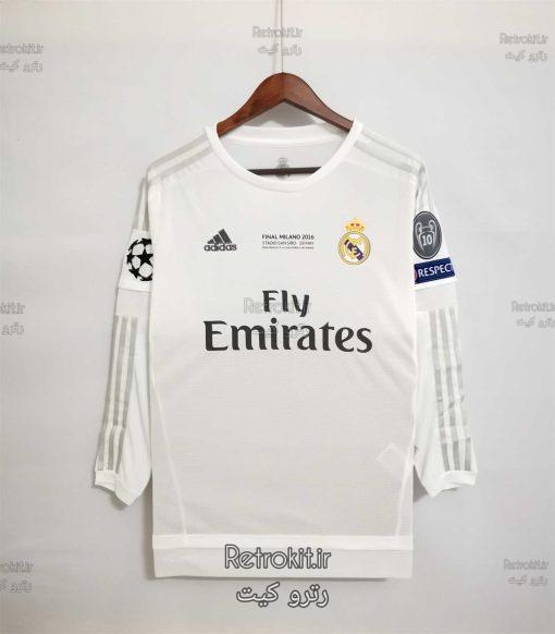 لباس-کلاسیک-رئال-مادرید-2016-2015-کیت-اول-2-510x582 لباس کلاسیک رئال مادرید 2016-2015 (اول) آستین بلند - Image 1