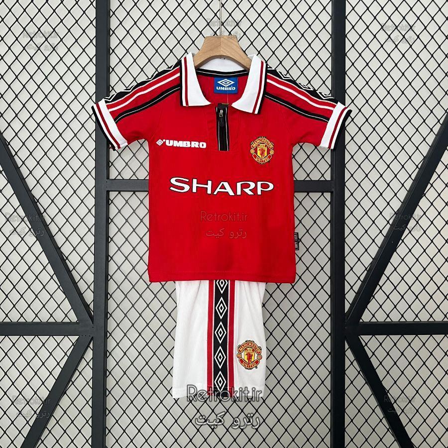 لباس-کلاسیک-بچه-گانه-منچستریونایتد-2000-1998-کیت-اول-1 لباس کلاسیک بچه گانه منچستریونایتد 2000-1998 (اول) - Image 1