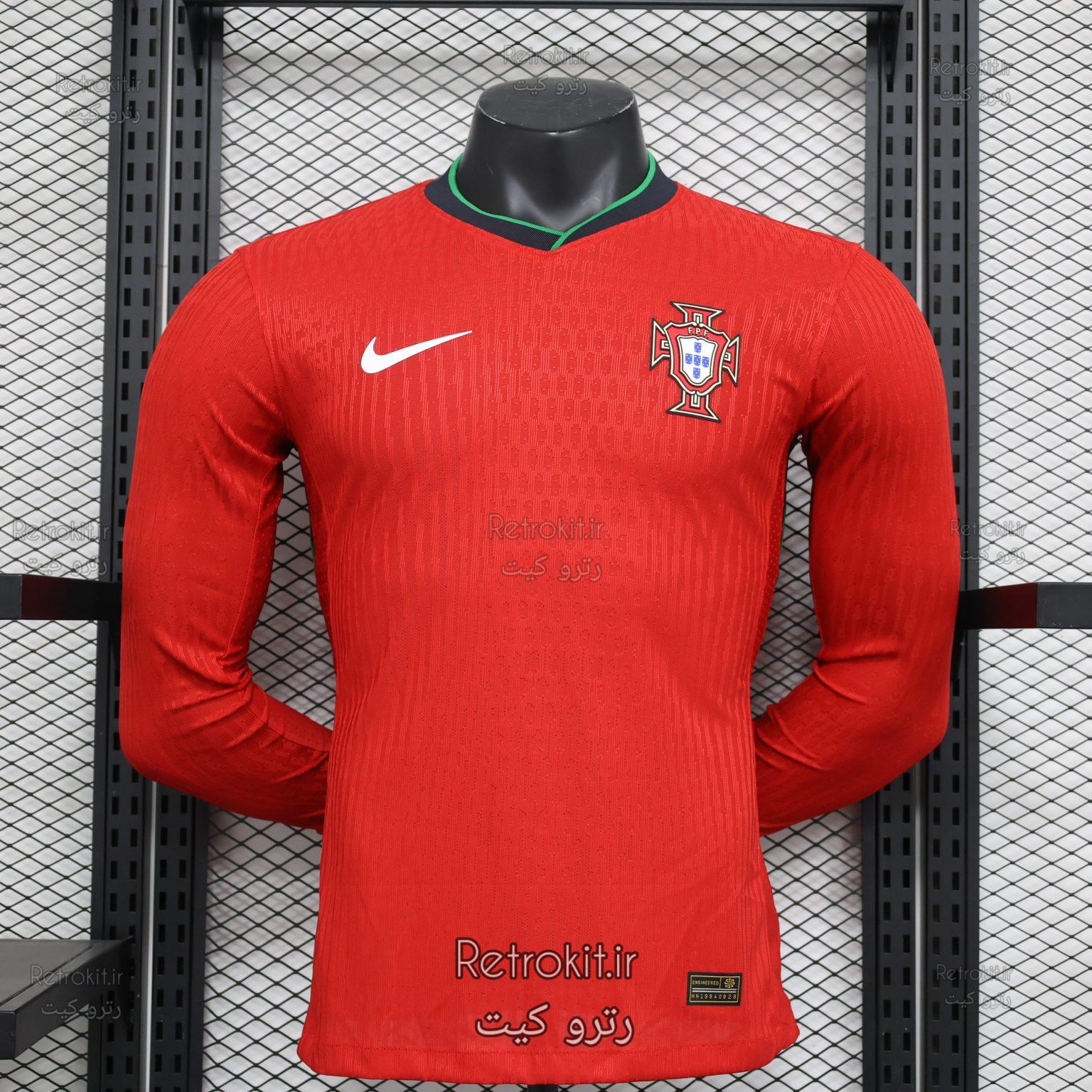 لباس-پرتغال-یورو-2024-اول آستین بلند لباس پرتغال یورو 2024 (اول-آستین بلند-player version) - Image 1