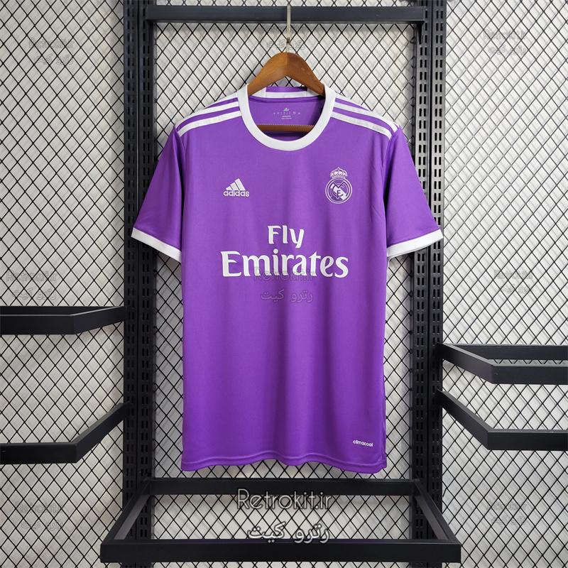 لباس کلاسیک رئال مادرید 2017_2016 دوم بنفش لباس کلاسیک رئال مادرید 2016-2017 (دوم) - Image 1